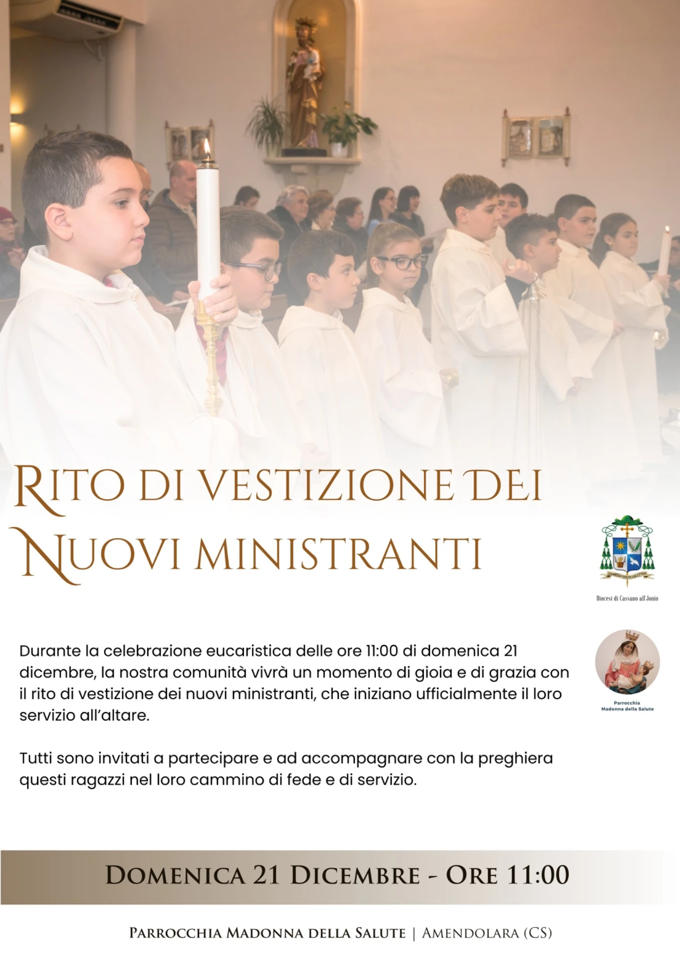 Rito di vestizione dei nuovi ministranti