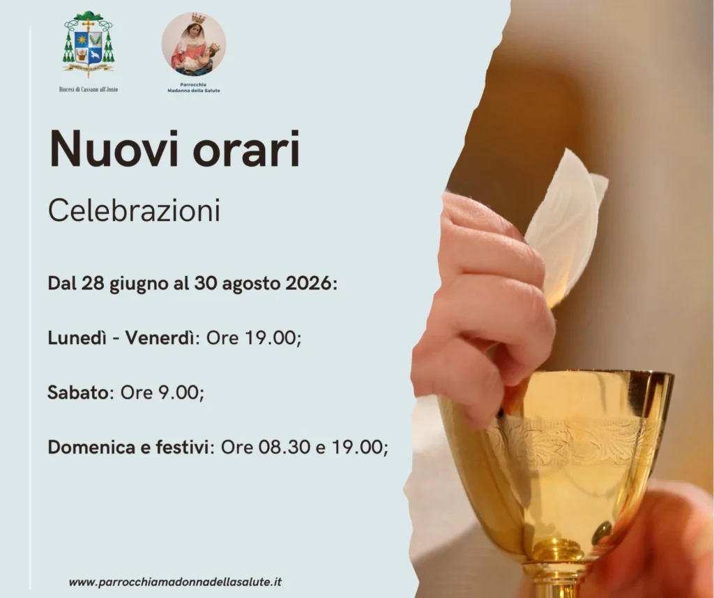 Nuovi orari celebrazioni