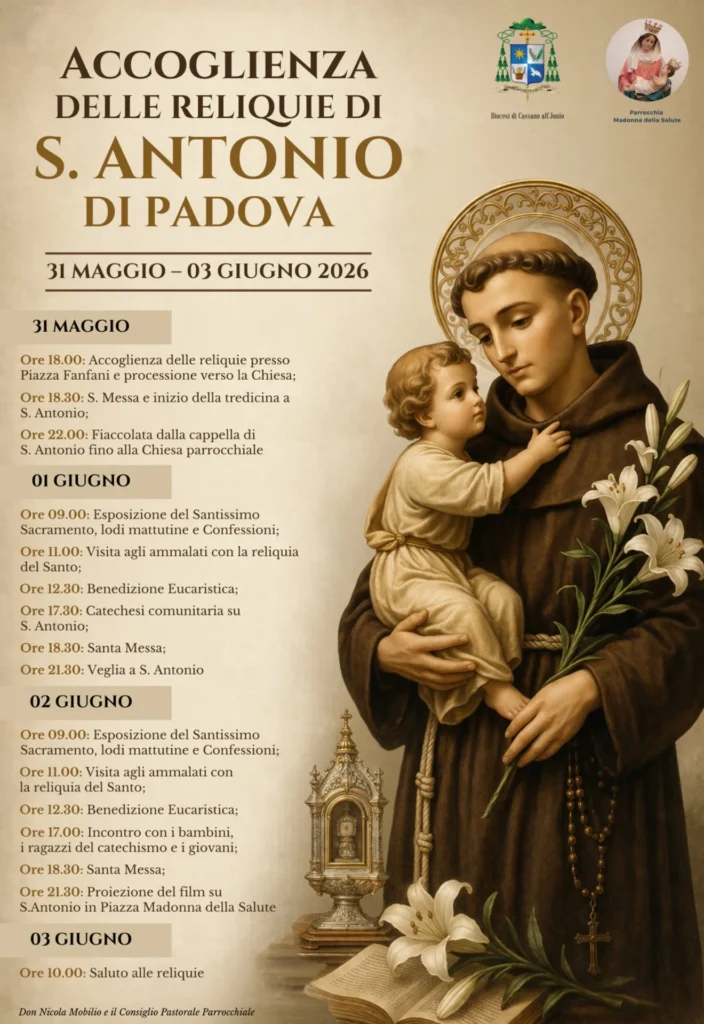 Amendolara accoglie le Reliquie di Sant’Antonio di Padova